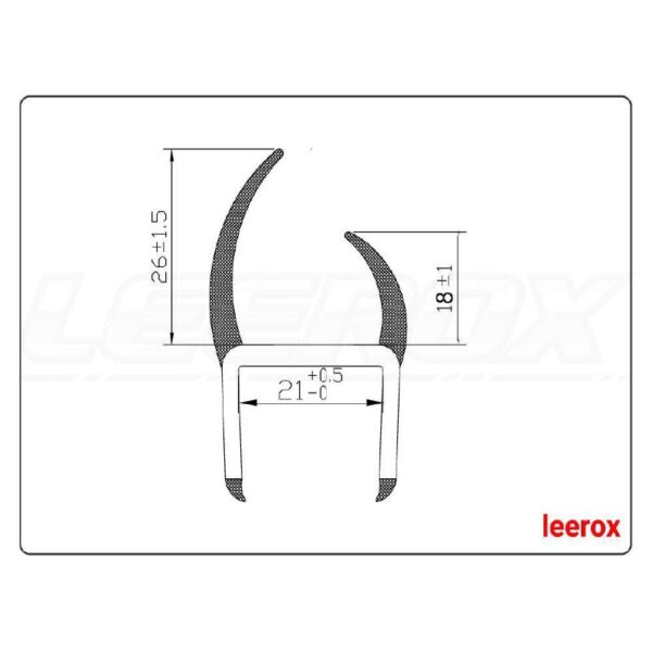 Door Rubber Pvc 21mm