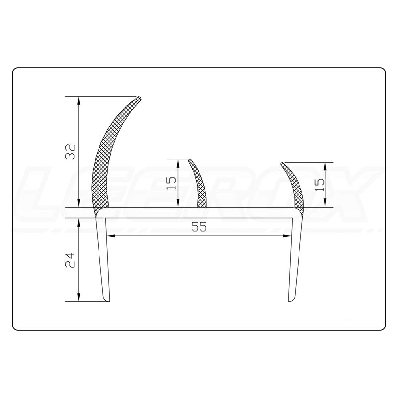 Door Rubber Pvc 55mm